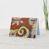 Furry Cats Friendly Note Card Karte (Vorderseite)