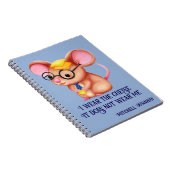 Furry Cheese Man Business Mouse Krawatte Nerdy Notizblock (Rechte Seite)