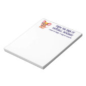 Furry Cheese Man Business Mouse Krawatte Nerdy Notizblock (Rotiert)