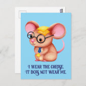 Furry Cheese Man Business Mouse Krawatte Nerdy Postkarte (Vorne/Hinten)