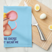 Furry Cheese Man Business Mouse Tie Glasses Nerdy Geschirrtuch (Viertel Falte)