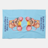 Furry Cheese Man Business Mouse Tie Glasses Nerdy Geschirrtuch (Horizontal)