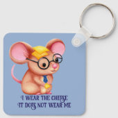 Furry Cheese Man Business Mouse Tie Glasses Nerdy Schlüsselanhänger (Rückseite)