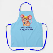 Furry Cheese Man Business Mouse Tie Glasses Nerdy Schürze (Vorderseite)