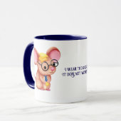 Furry Cheese Man Business Mouse Tie Glasses Nerdy Tasse (Vorderseite Links)