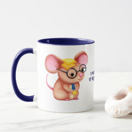 Furry Cheese Man Business Mouse Tie Glasses Nerdy Tasse