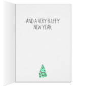 "Furry Christmas" Cat Lover's Weihnachtskarte (Innen (Rechts))