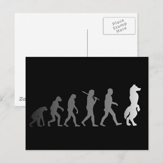 Furry-Evolution Postkarte (Vorne/Hinten)