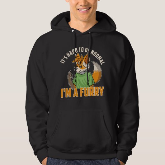 Furry Fandom - Furries Fursona Fursuit Hoodie (Vorderseite)