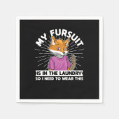 Furry Fandom Furries Fursona Fursuit Serviette (Vorderseite)