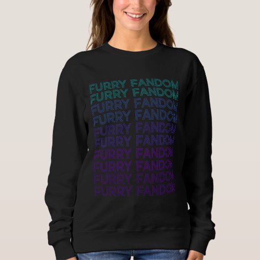 Furry-Fandom-Fursona-Retro-Fellkostüm Sweatshirt (Vorderseite)