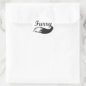 Furry Fandom Runder Aufkleber (Tasche)