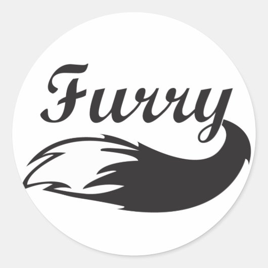 Furry Fandom Runder Aufkleber (Vorderseite)