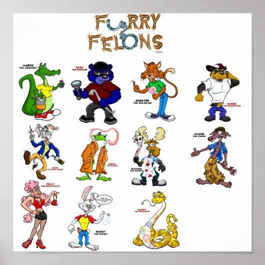 Furry Felons Poster (Vorne)