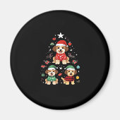 Furry Festivals Weihnachten � Niedlichen Hunde Wei Magnet (Vorne)