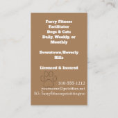 Furry Fitness Facilitator Los Angeles QR Code Visitenkarte (Rückseite)