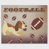 Furry Football Fun Welppy Inspiriert Geschenkpapier (Flach)