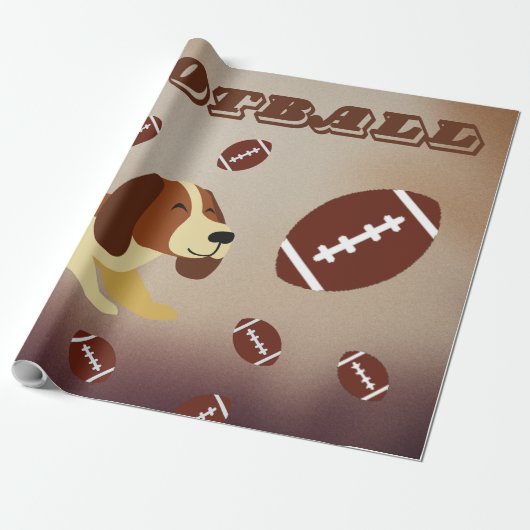 Furry Football Fun Welppy Inspiriert Geschenkpapier (Ungerollt)