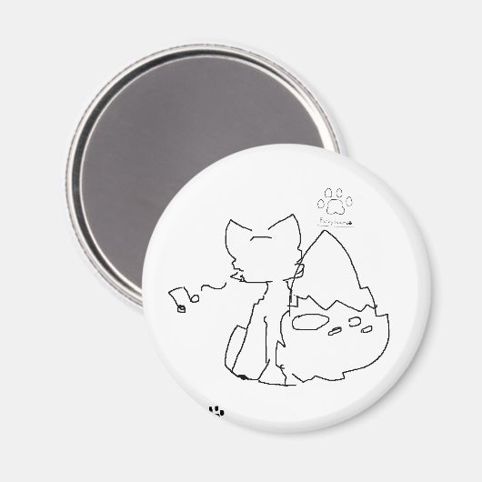 furry fox and furry island mark magnet (Vorderseite/Rückseite)