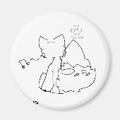 furry fox and furry island mark magnet (Vorne)