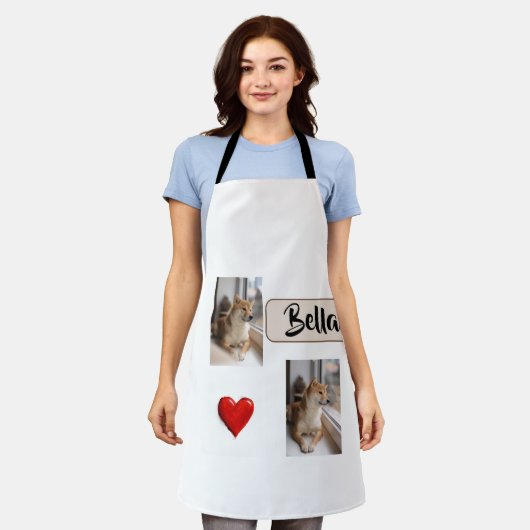 Furry Friend, Loving Mom – Personalized Apron Schürze (Getragen)