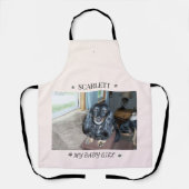 Furry Friend Name & Paw Print Accent Layout Schürze (Vorderseite)