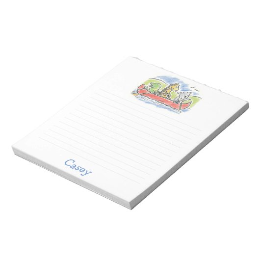 Furry Friends Canoe Note Pad Notizblock (Rotiert)