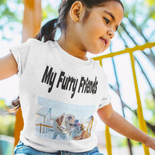 Furry Friends Cat and Dog Foto T-Shirt