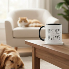 Furry Friends Charming Black Typografy Pet Sitter Tasse