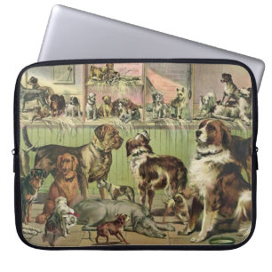 Furry Friends Dog liebt Laptop-Sleeve Laptopschutzhülle