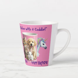 "Furry Friends, Fluffy Sips: Kaffee mit einer Dose Milchtasse