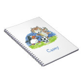 Furry Friends Football Spiral Notebook Notizblock (Rechte Seite)