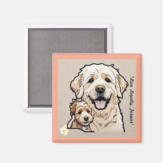"Furry Friends Forever" Magnet (Vorderseite/Rückseite)