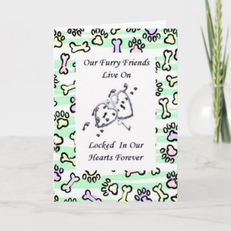 Furry Friends leben in unserem Herzen fest 3 Karte