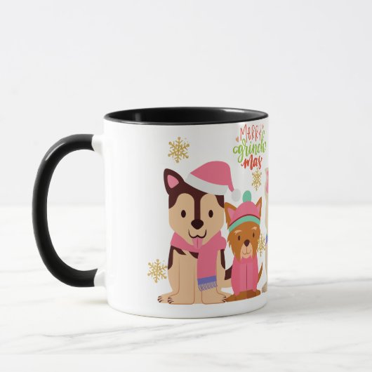 Furry Friends of Grinchmas Tasse (Links)