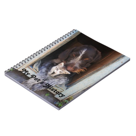 Furry Friends Pet History Notebook Notizblock (Linke Seite)