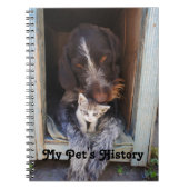 Furry Friends Pet History Notebook Notizblock (Vorderseite)