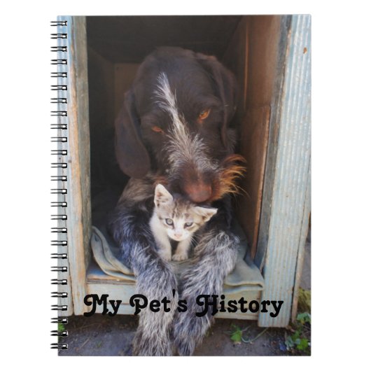 Furry Friends Pet History Notebook Notizblock (Vorderseite)