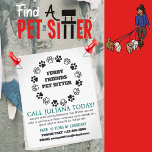 Furry Friends Pet Sitter Kleines Unternehmen Flyer<br><div class="desc">Entfesseln Sie die Purr-fect-Lösung für Ihr Haustierpflegesystem. 🐾 Erstellen Sie diesen Flyer mit Ihrem Namen und Ihren Informationen und starten Sie Ihr Heimtier sitzendes kleines Unternehmen heute. Mit einem niedlichen Kreis von Pfotendrucken, um als Ihr Logo zu verwenden. Neonblau und Graue Schrift. Überlegen Sie, dieses Design auch auf Visitenkarten zu...</div>