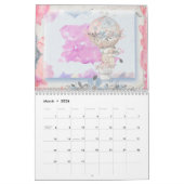 Furry Friends Watercolor Rabbit Calendar Kalender (Mär 2026)