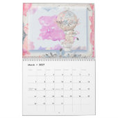 Furry Friends Watercolor Rabbit Calendar Kalender (Mär 2027)