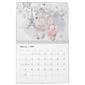 Furry Friends Watercolor Rabbit Calendar Kalender (Feb 2027)
