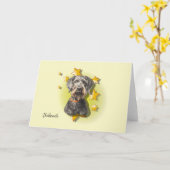 Furry Gray Schnoodle ist eine Star Card Karte (Gelbe Blume)