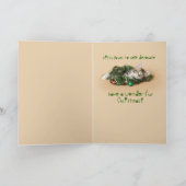Furry hilfsbereite Weihnachtsdekoration Kätzchen Feiertagskarte (Innenseite)