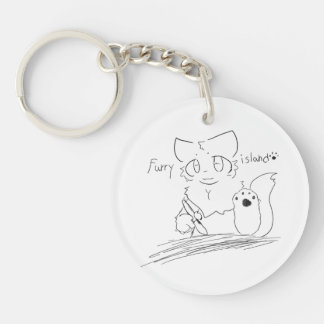 furry island fox and furry island mark key ring schlüsselanhänger