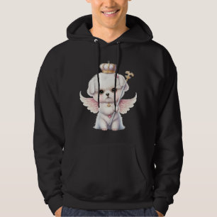 Furry Joy: Angel Wing Maltese Dog Welppy Gift Hoodie