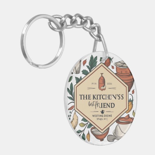 Furry Kitchen Helper Schlüsselanhänger (Vorderseite links)