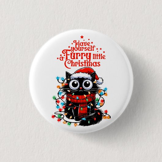 Furry Little Christmas Button (Vorderseite)