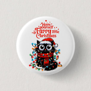 Furry Little Christmas Button