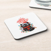 Furry Little Christmas Getränkeuntersetzer (Linke Seite)